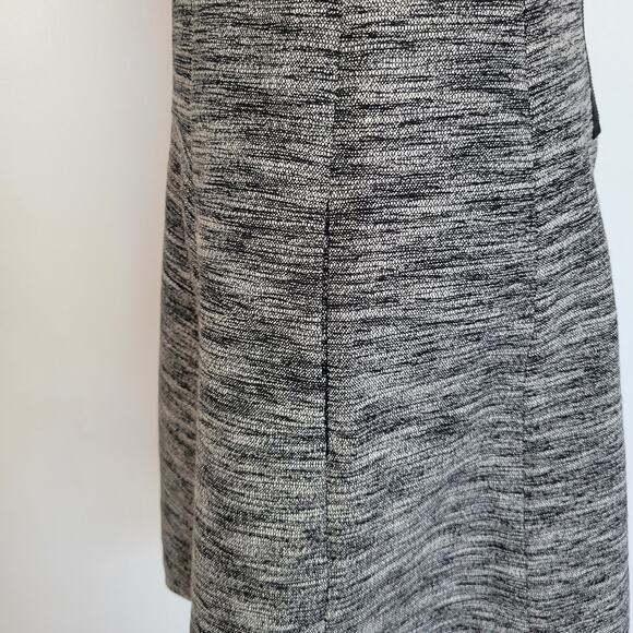 Madewell The Anywhere Dress Tweed Black Fit Flare Faux Leather Women 6 - Picture 9 of 13